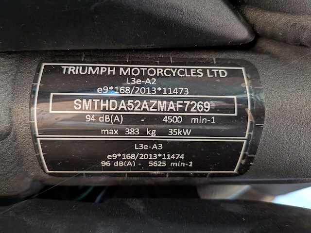 Motor, triumph, tour street triple s, 2021 - afbeelding 40 van  45