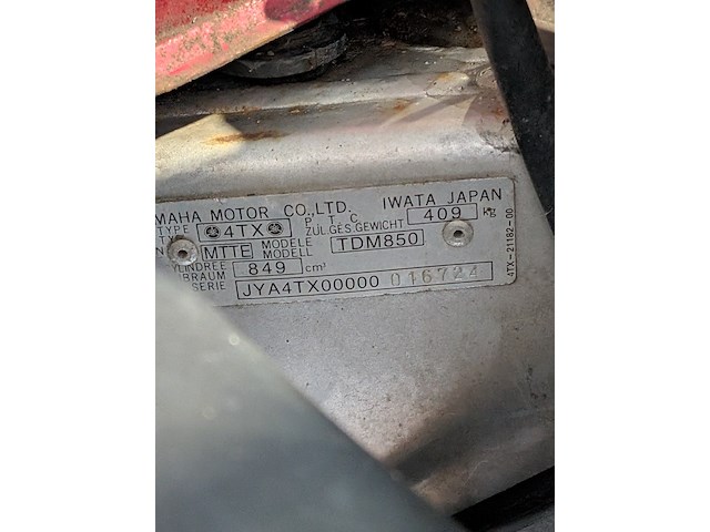 Motor, yamaha, tdm 850, 1997 - afbeelding 29 van  44