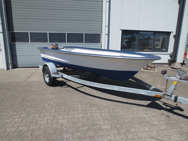 Motorboot incl. mariner 15 pk buitenboordmotor en trailer, rana, 17, wit - afbeelding 1 van  10