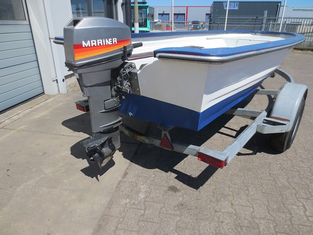 Motorboot incl. mariner 15 pk buitenboordmotor en trailer, rana, 17, wit - afbeelding 8 van  10
