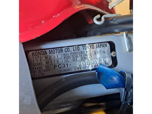 Motorfiets, honda, cbr600f-25kw, 1995 - afbeelding 28 van  34