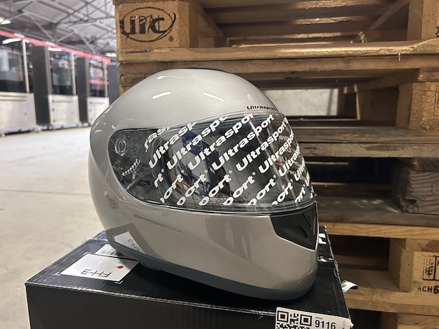 Motorhelm maat l, ultrasport, grijs - afbeelding 1 van  6