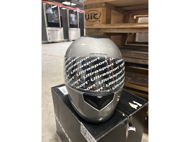 Motorhelm maat l, ultrasport, grijs - afbeelding 2 van  6