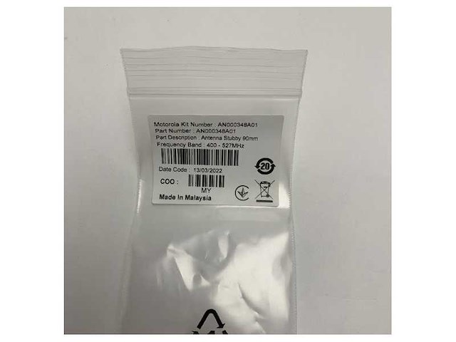 Motorola uhf breedband stubby 90mm antenne - an000348a01 - afbeelding 4 van  4