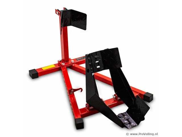 Motorstandaard voorwiel zwart / rood - afbeelding 7 van  9