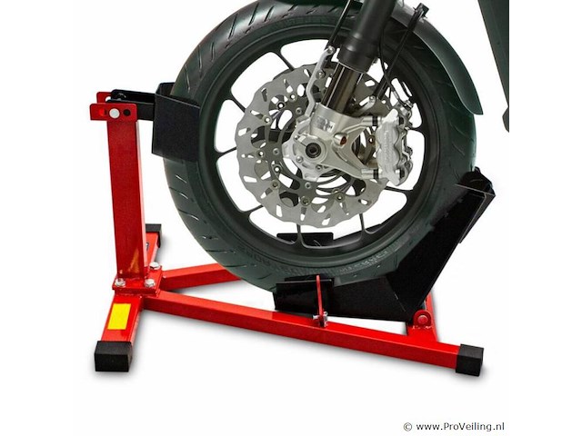 Motorstandaard voorwiel zwart / rood - afbeelding 5 van  9