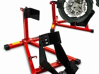Motorstandaard voorwiel zwart / rood