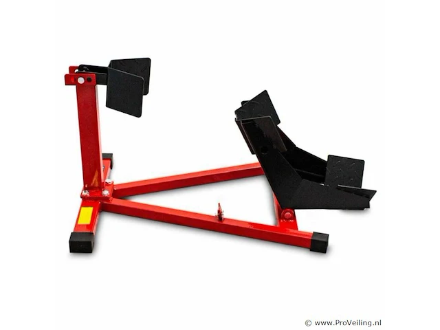 Motorstandaard voorwiel zwart / rood - afbeelding 4 van  9