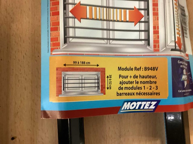 Mottez safetybar voor raam (6x) - afbeelding 5 van  6