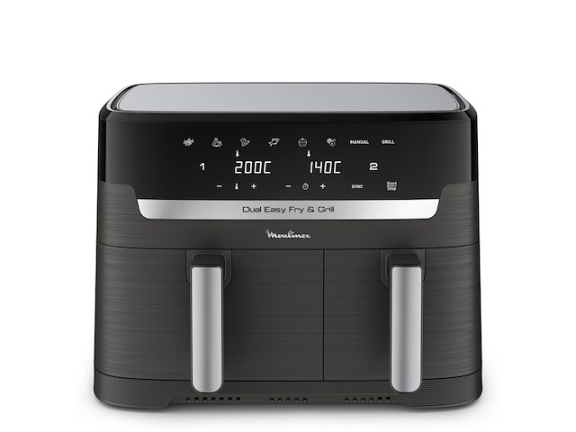Moulinex dual easy fry ez905b20 heteluchtfriteuse grijs - afbeelding 1 van  4