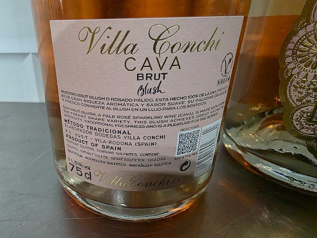 Mousserende wijn villa conchi cava brut blush fles (8x) - afbeelding 4 van  4