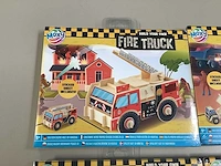 Moxy speelgoed - bouw je eigen houten 3d-voertuig (truck/ dump truck/ front loader/ police car) (960x) - afbeelding 2 van  9