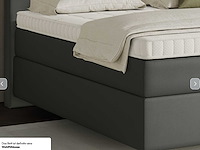 Mozart - premium boxspring crush grey leather 180 x 200 cm - afbeelding 4 van  11