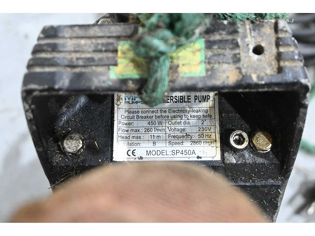 Mp pumps sp450 dompelpomp met 2 slangen - afbeelding 4 van  4