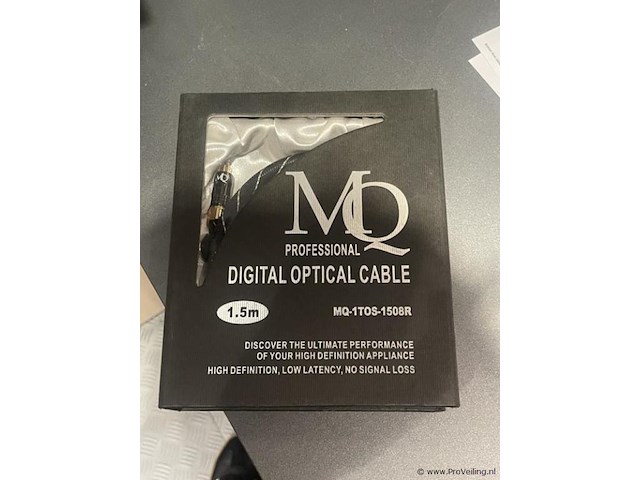 Mq professional digital optical kabel, 1,5mtr - afbeelding 1 van  2