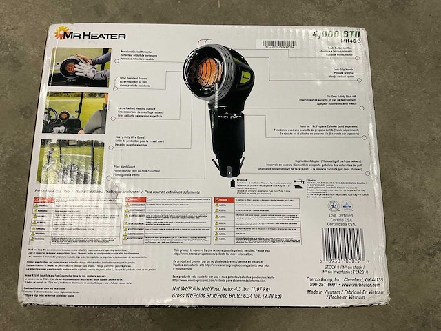 Mr heater mh4gc golfkar propaan heater - afbeelding 3 van  4