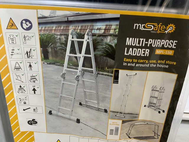 Mrsafe mpl-150 multifunctionele vouwladder - afbeelding 4 van  9