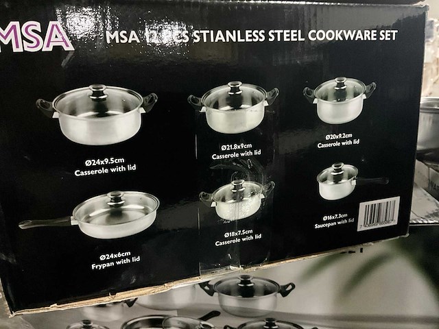 Msa 12 pcs. stainless steel pannenset (14x) - afbeelding 1 van  5