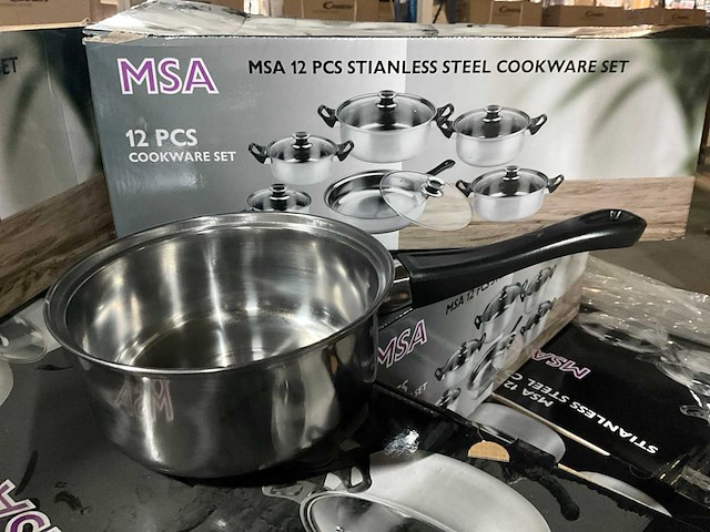 Msa 12 pcs. stainless steel pannenset (20x) - afbeelding 1 van  5