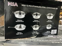 Msa 12 pcs. stainless steel pannenset (25x) - afbeelding 2 van  5
