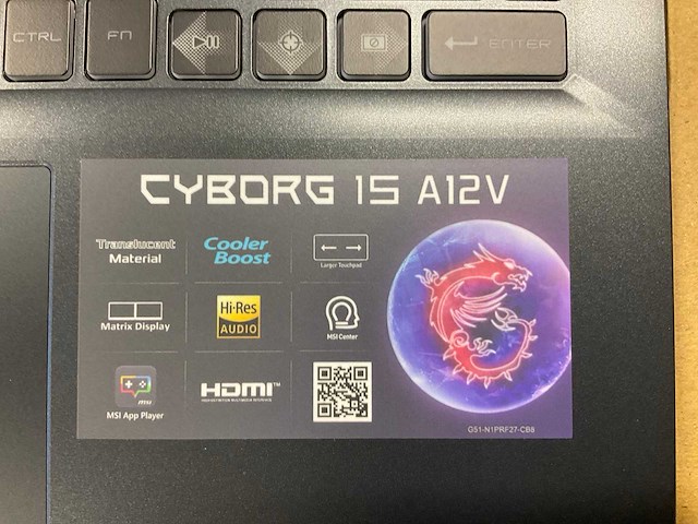 Msi cyborg 15 a12ve laptop - afbeelding 3 van  5