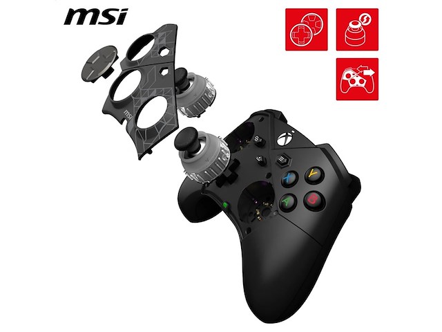 Msi force pro wireless gaming controller zwart - afbeelding 2 van  5