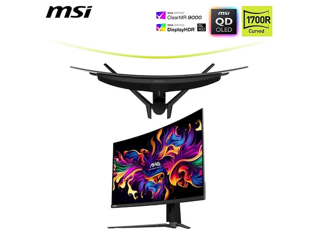 Msi mag 321cup qdoled 4k uhd curved gaming monitor - afbeelding 2 van  6