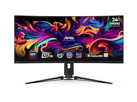 Msi mag 341cqp qd-oled curved gaming monitor - afbeelding 1 van  4
