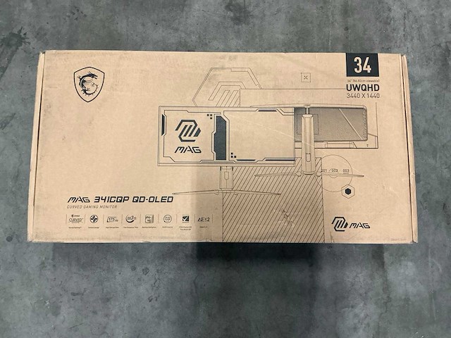 Msi mag 341cqp qd-oled curved gaming monitor - afbeelding 2 van  4