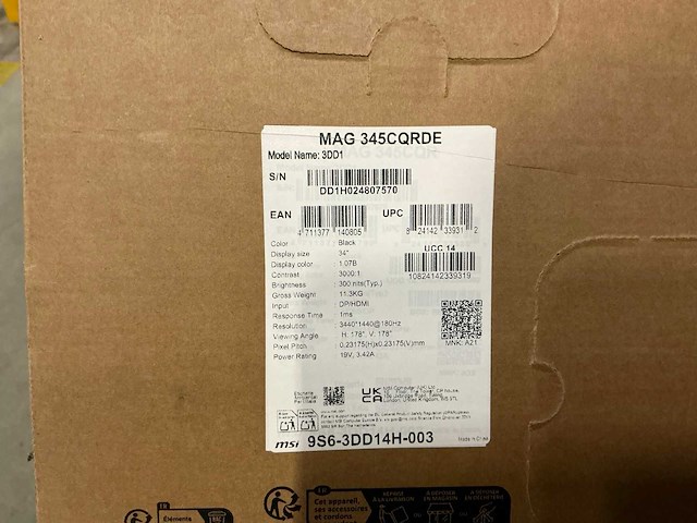 Msi mag 345cqr curved gaming monitor - afbeelding 2 van  2