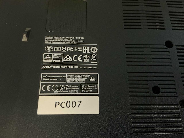 Msi ms-1795 laptop - afbeelding 4 van  4