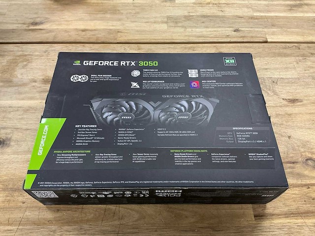 Msi nvidia geforce rtx 3050 videokaart - afbeelding 3 van  3