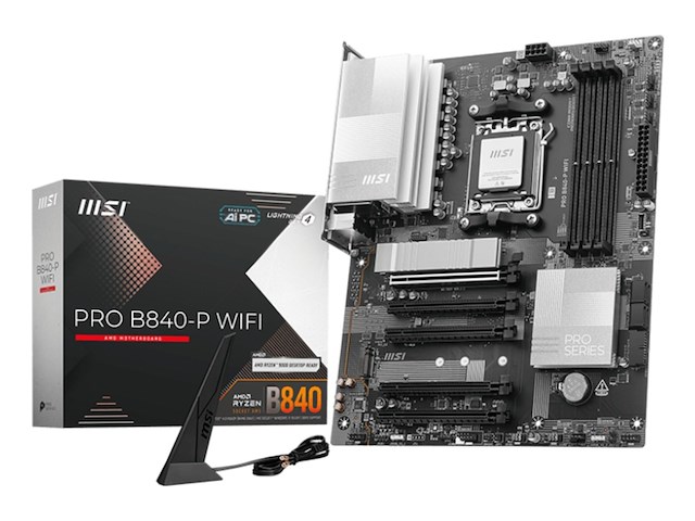 Msi pro b840p wifi moederbord atx socket am5 amd b840 - afbeelding 2 van  5