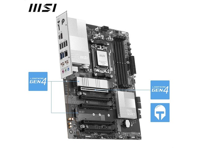 Msi pro b840p wifi moederbord atx socket am5 amd b840 - afbeelding 4 van  5