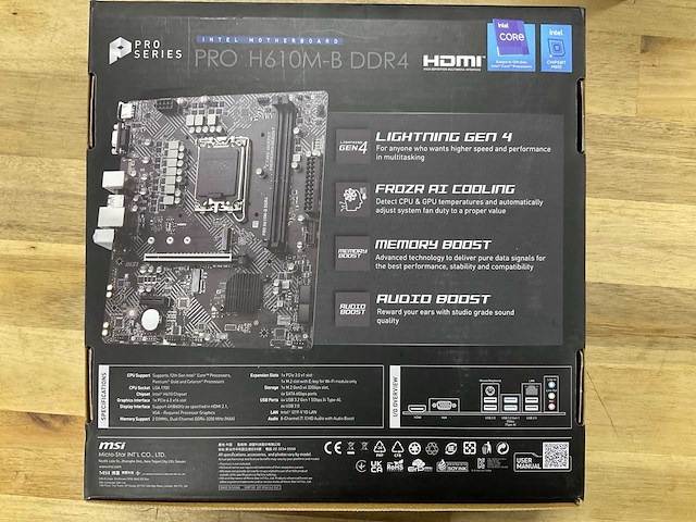 Msi pro h610m-b ddr4 motherboard - afbeelding 2 van  4
