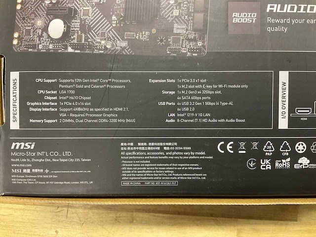 Msi pro h610m-b ddr4 motherboard - afbeelding 3 van  4