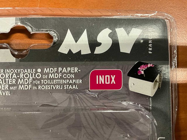 Msv orchidee rvs partij wc-rol houder - afbeelding 3 van  4