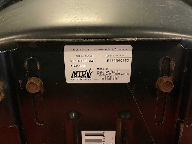 Mtd 13ah660f352 zitmaaier - afbeelding 8 van  8