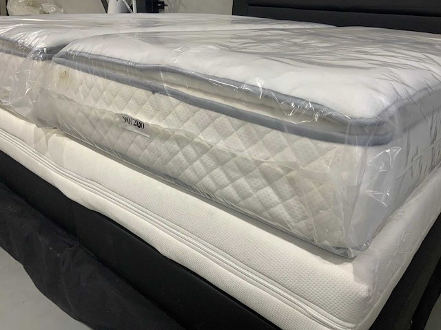 Mtf koudschuim pocketvering matras met topper b90 x l200 cm - afbeelding 3 van  4