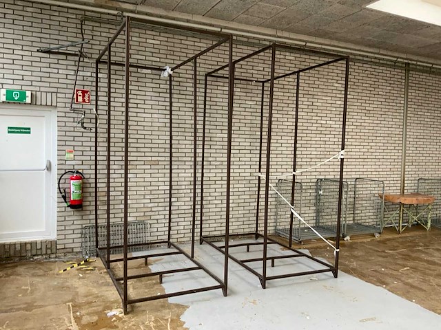 Mtf textiel rollen opslagframe (2x) - afbeelding 1 van  5