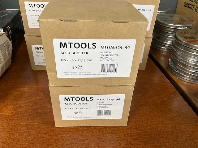 Mtools 125x1,0x22mm partij rvs doorslijpschijven (100x) - afbeelding 1 van  4
