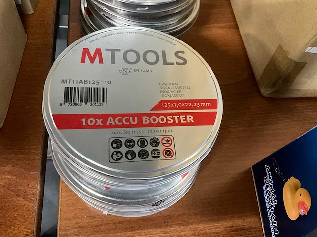 Mtools 125x1,0x22mm partij rvs doorslijpschijven (50x) - afbeelding 2 van  4
