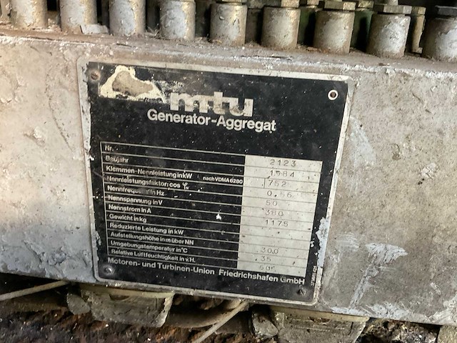 Mtu / anton piller nkt 1400-4 stroomaggregaat (1400 kva) - afbeelding 5 van  14