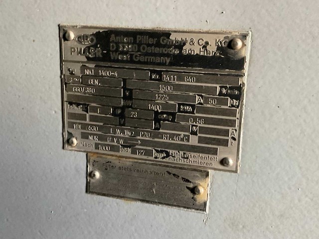 Mtu / anton piller nkt 1400-4 stroomaggregaat (1400 kva) - afbeelding 6 van  14