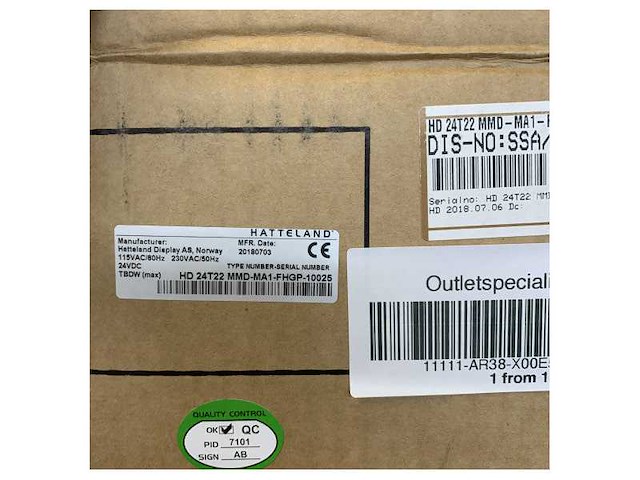 Mtu hatteland 24 inch glass bridge engine control monitor - x00e50211827 - afbeelding 7 van  7