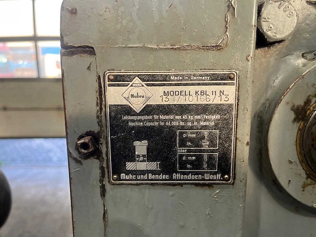 Mubea - 1966 - kbl 11 n - ponsmachine - afbeelding 5 van  5