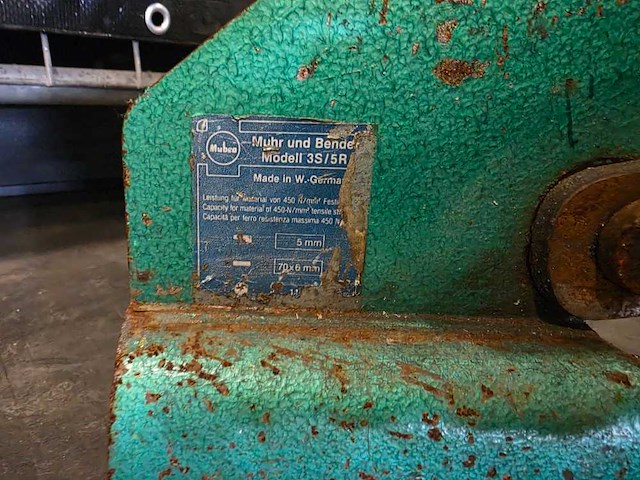 Mubea - 3s 5r - hefboomplatenschaar - afbeelding 3 van  3