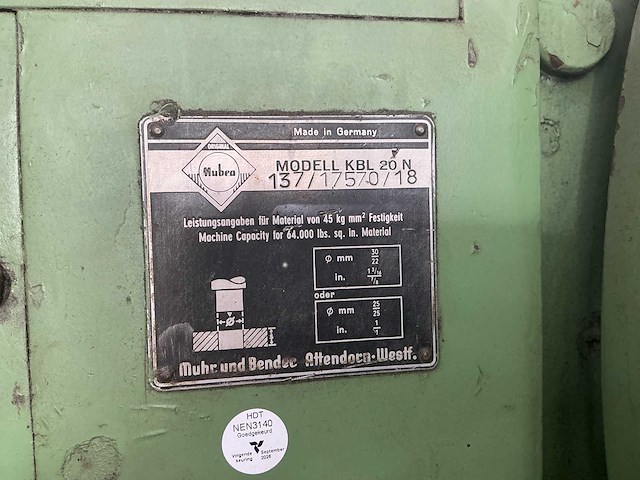Mubea 137/17570/18 ponsmachine - afbeelding 9 van  27