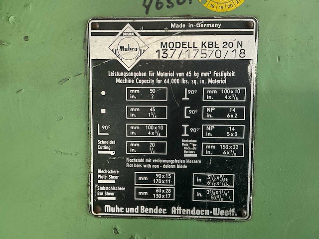 Mubea 137/17570/18 ponsmachine - afbeelding 16 van  27