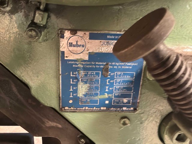Mubea junior bf 10 profiel bewerkingsmachine - afbeelding 9 van  9